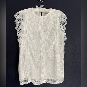 lacy white top